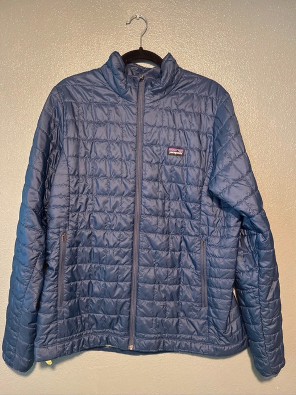 Patagonia Women's Slate Blue Quilted Puff Jacket